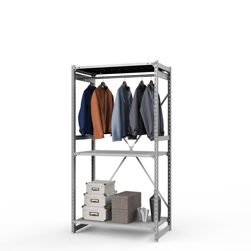 Стеллаж металлический для одежды ТСУ Универсал, 2000х1000х500 мм. полки: метал. усил. перф. 3 шт.