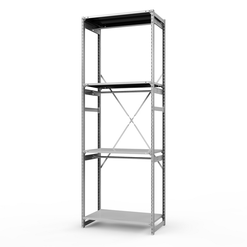 Стеллаж металлический для одежды ТСУ Универсал, 3000х1000х600 мм. полки: метал. усил. 4 шт.