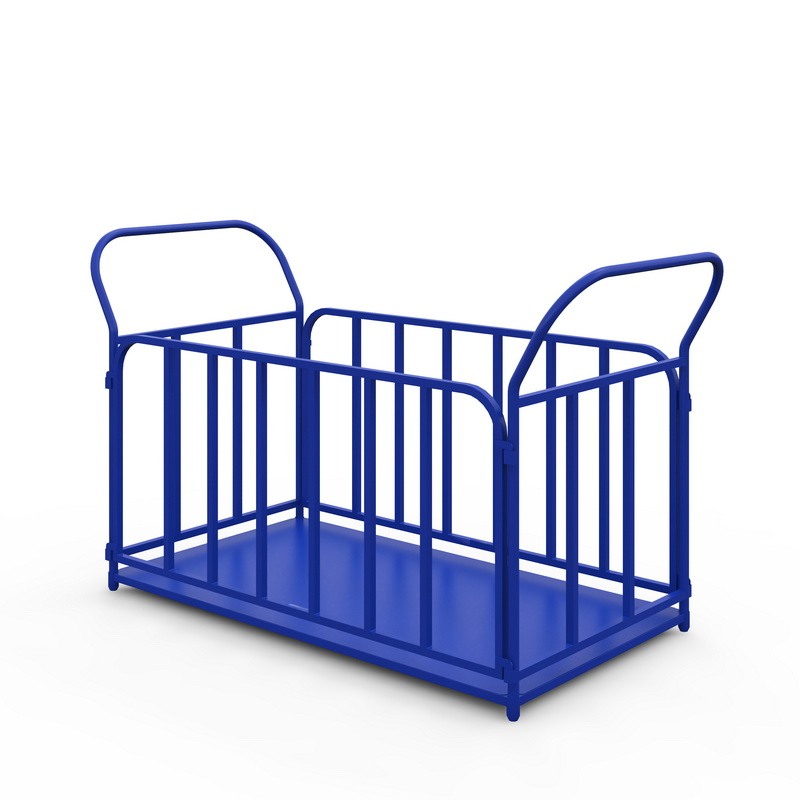 Тележка платформенная с трубчатыми бортами ТБ 6 (г/п 500 кг, 1200x800 мм, колеса чугун/полиуретан 200 мм)