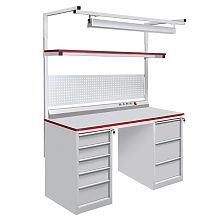 Стол металлический промышленный на базе 2-х стационарных тумб ТС (СП-1500Т1Т3)