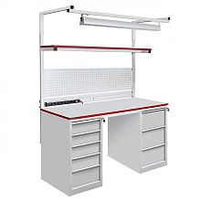 Стол металлический промышленный на базе 2-х стационарных тумб ТС (СП-1500Т1Т3)