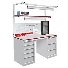 Стол металлический промышленный на базе 2-х стационарных тумб ТС (СП-1500Т1Т3)