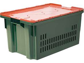 Ящик 600х400х300 Safe PRO дно сплошное, стенки перфорированные, с крышкой