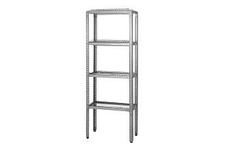 Стеллаж для сушки посуды ССПн - 600x300x1600 Norma Inox (сетки "стаканы" - 2 шт.; сетки "тарелки" - 2 шт.; без под.)