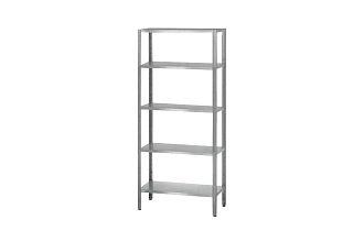 Стеллаж полочный СПЛп - 800x500x1800 Profi Inox (полка сплошная 5 шт.)