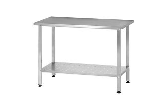 Стол производственный СПРп - 1500x700x860 Profi Inox (полка перфорация)