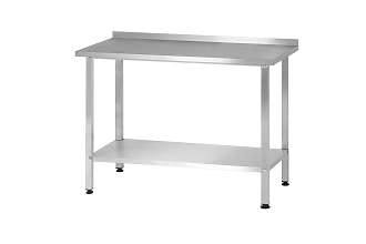 Стол производственный СПРп - 1500x800x860 Profi Inox, борт (полка сплошная)
