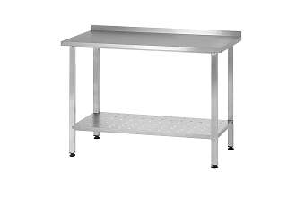 Стол производственный СПРп - 600x700x860 Profi Inox, борт (полка перфорация)