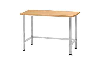 Стол кондитерский СПРн - 1200x600x860 Norma Inox, бук/40 (полка-обвязка сварная; ножка профильная, тр. 40x40)