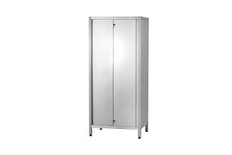 Шкаф кухонный ШЗКп - 1200x600x1800 Profi Inox, двери-купе, полки сплошн. 3 шт., без к-та замков