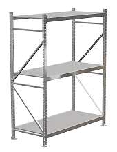 Стеллаж MS Pro 2500х1800х400, 3 яруса, оц.