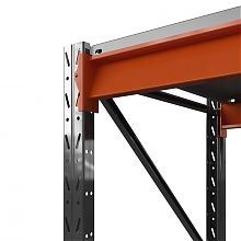 Стеллаж металлический Оптима, 2000x2500x785 мм. Ярусы: 4 шт. метал