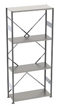 Стеллаж S90 2020х1000х300, 4 полки, доп. секция