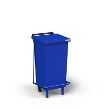 Контейнер для мусора металлический 120 л. с педалью