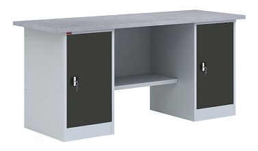 Верстак двухтумбовый (с двумя тумбами) - ВП 5/1.6 (Графит)