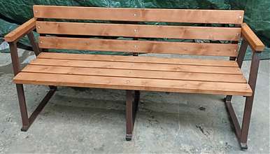 Скамейка уличная с подлокотниками 770(400)х1500х540