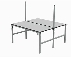 Стол рабочий 2х(1500х700 мм) 41.О (RAL7012)