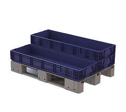 Ящик п/п 12415 R-KLT 1200х400х150 синий