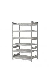 Стеллаж СТ-023 полочный 2200x1200x800 6 яруса цинк
