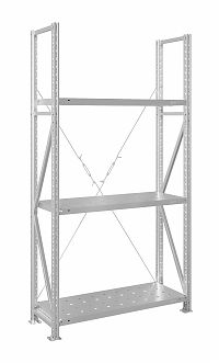 Стеллаж MS U 200x100x50/3 (Нагрузка на полку 200, перфорированная)