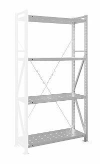 Стеллаж MS U 300x70x60/4 (Нагрузка на полку 300, перфорированная) ДС