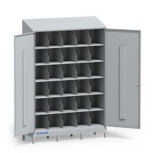 Металлический шкаф для противогазов ХПГ-30-1270 с дверьми, на ножках